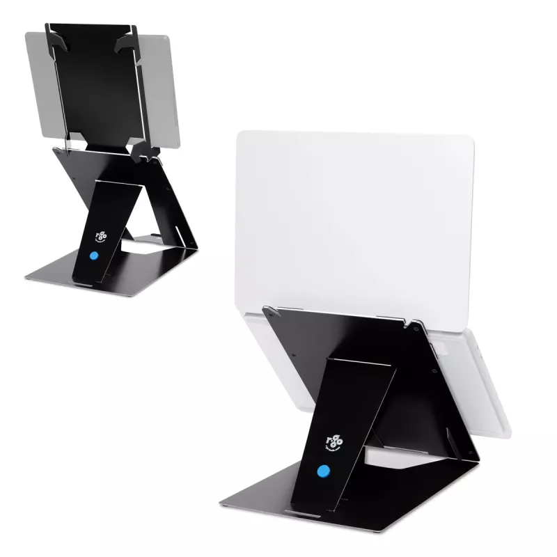 R-Go Tools tablet- en laptopstandaard R-Go Riser Duo, geschikt voor 10–22 inch scherm, zwart