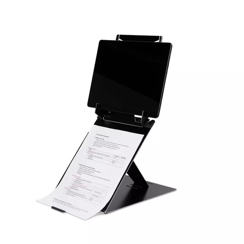 R-Go Tools tablet- en laptopstandaard R-Go Riser Duo, geschikt voor 10–22 inch scherm, zwart