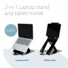 R-Go Tools tablet- en laptopstandaard R-Go Riser Duo, geschikt voor 10–22 inch scherm, zwart