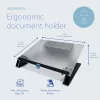 R-Go Tools documenthouder R-Go Read2Write, geschikt om te lezen en te schrijven, ergonomisch, met zachte schuim handpalmsteun, mat acryl