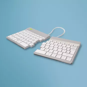 R-Go Tools ergonomisch toetsenbord R-Go Split Break met pauzesoftware, ergonomisch gesplitst toetsenbord, QWERTY (UK), Bluetooth, wit