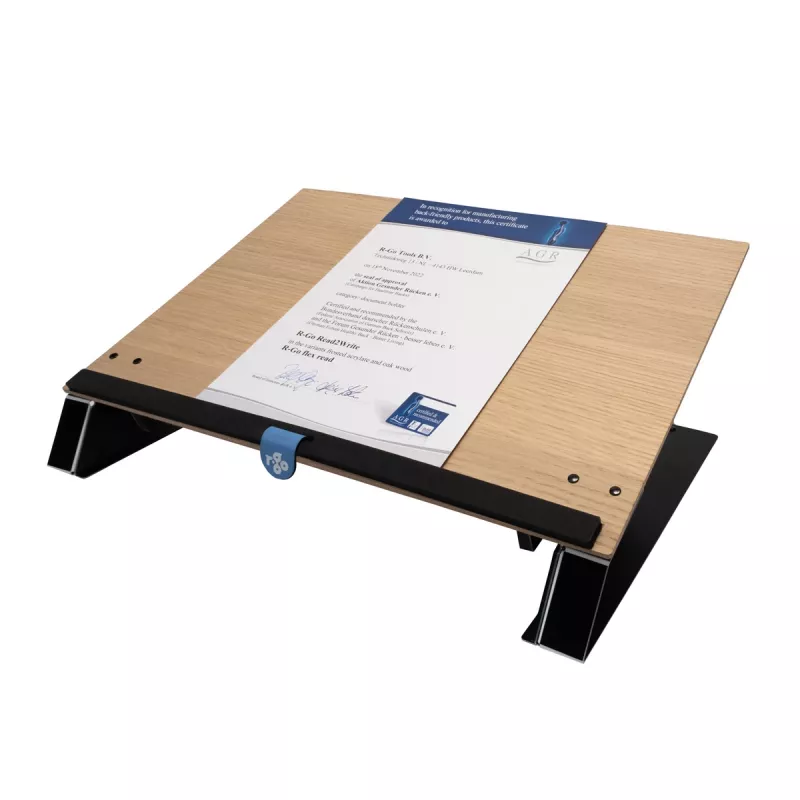 R-Go Tools Documenthouder R-Go Read2Write, geschikt voor lezen en schrijven, ergonomisch, met zachte schuim polssteun, eikenhout