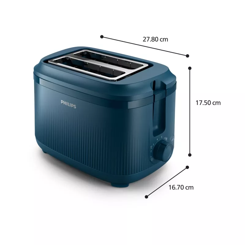 Philips 3000 serie HD2511/70 Toaster 8 2 sneetjes 830 W Blauw