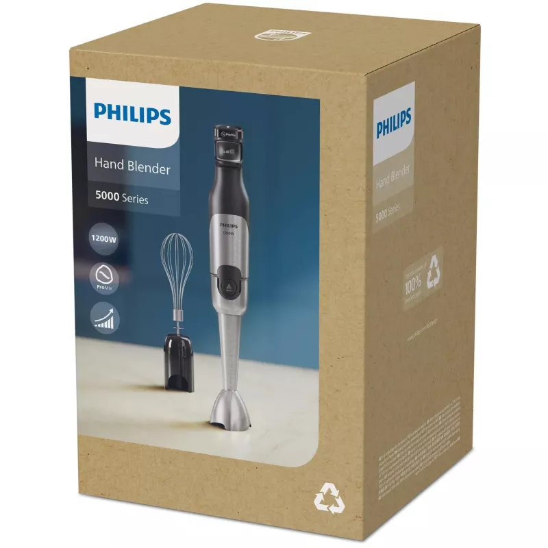 Philips 5000 serie HR2682/00 Mixer Staafmixer 1200 W Zwart, RVS