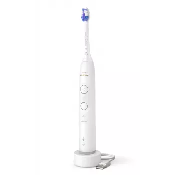 Sonische tandenborstel Philips Series 6100 HX7400/01 — sonische technologie, 62.000 bewegingen/min, 2 modi, 3 snelheden, wit, oplaadbaar