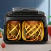 Heteluchtfriteuse Philips 5000 Serie NA551/00 — 9 l inhoud, 2300 W, touchbediening, LED-display, zwart/zilver