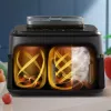 Heteluchtfriteuse Philips 5000 Serie NA551/00 — 9 l inhoud, 2300 W, touchbediening, LED-display, zwart/zilver