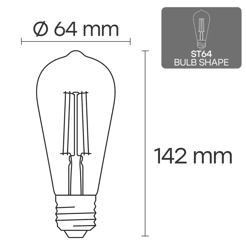LED-gloeilamp VISIONAL VS-B-18 12W 1380 lm 3000K