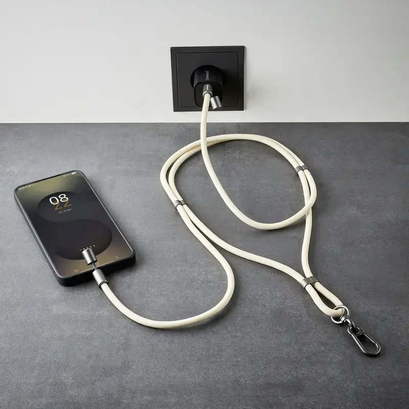 USB-kabel Intenso telefoonketting 1,65 m USB-C beige