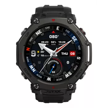 Amazfit T-Rex 3 Pro 3,81 cm (1,5 inch) AMOLED 48 mm digitaal 480 x 480 pixel touchscreen zwart wifi GPS (satelliet)