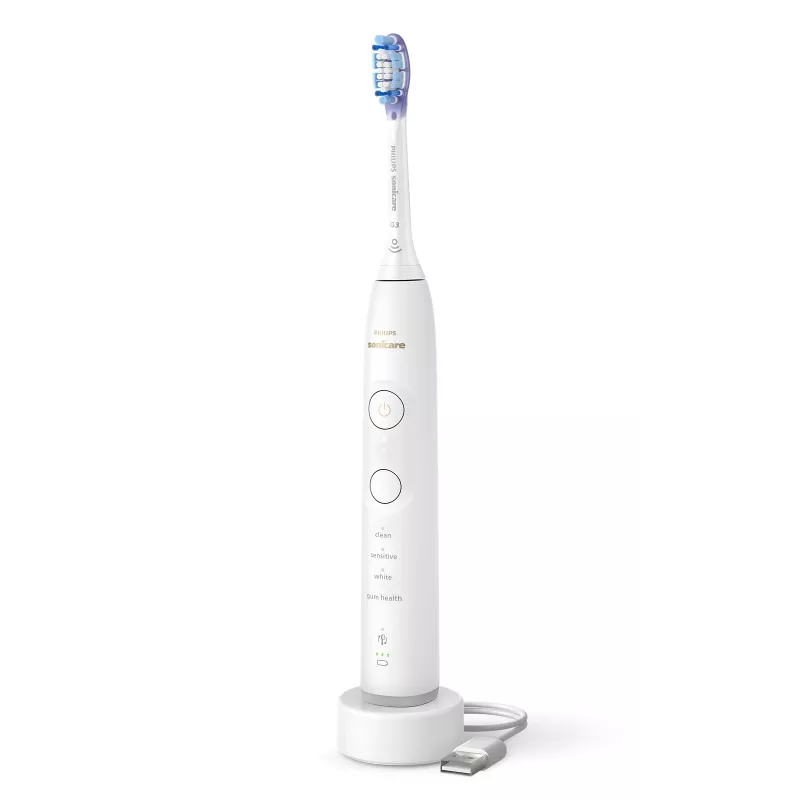 Philips Series 7100 HX7420/01 sonische tandenborstel — 62.000 bewegingen/min., 4 modi, druksensor, Bluetooth, oplaadbaar (wit)