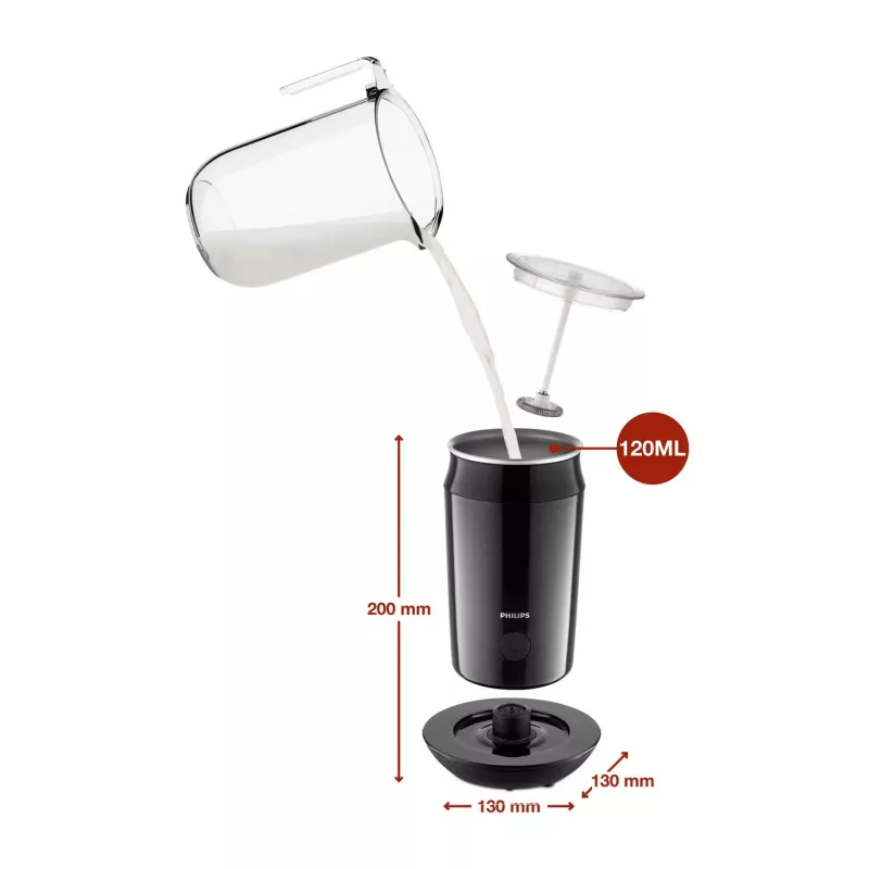 Automatische melkopschuimer Philips CA6500/63 zwart 0,12 L 500 W