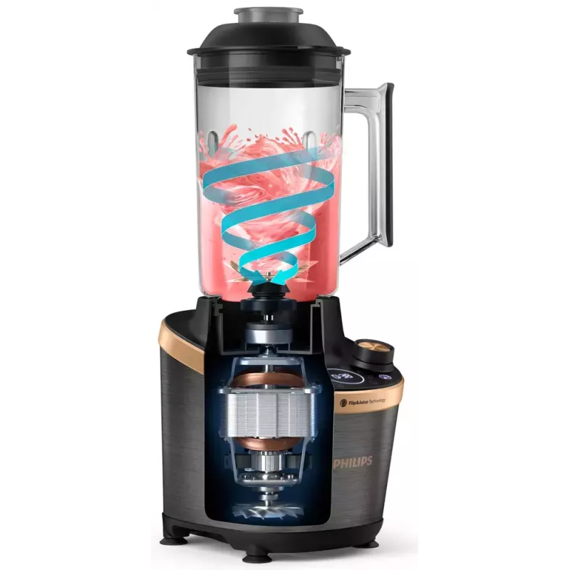 Keukenmixer Philips Flip&Juice™ HR3770/10 zwart koper