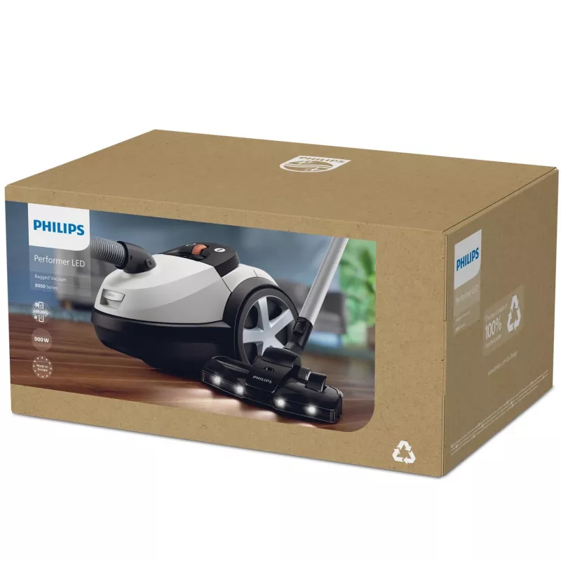 Vloerstofzuiger Philips 8000-serie XD8142/12 — 900 W, 4-L zak, HEPA, 12 m actieradius