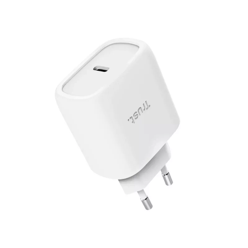 TRUST Maxo 45W USB-C GaN-oplader, 45 W, USB-C-uitgang, max. 20 V, 2 m kabel, wit