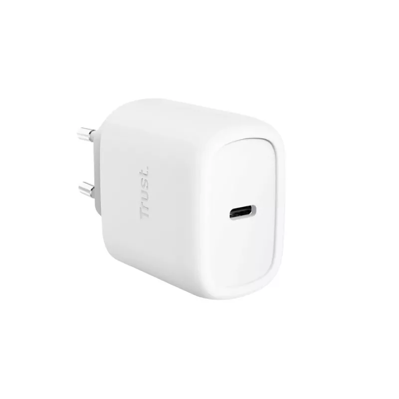 TRUST Maxo 45W USB-C GaN-oplader, 45 W, USB-C-uitgang, max. 20 V, 2 m kabel, wit