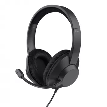 Trust Ayda Max headset bedraad hoofdband gesprekken/muziek USB Type-C / USB Type-A zwart