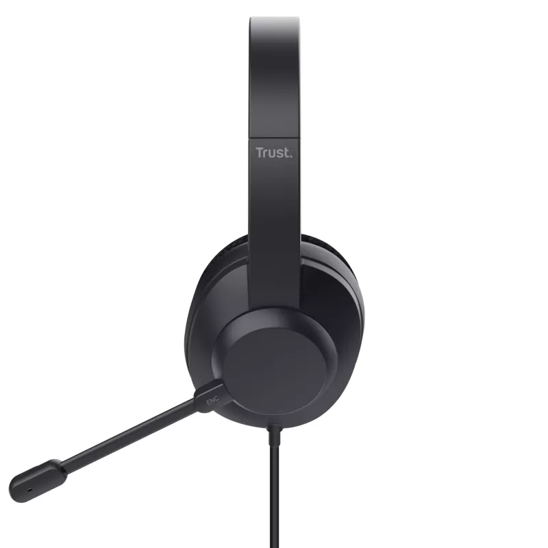Trust Ayda Max headset bedraad hoofdband gesprekken/muziek USB Type-C / USB Type-A zwart