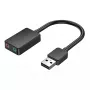 Vention 2-poorts externe USB-geluidskaart 0,15 m zwart 2.1 kanalen 16 bit