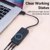 Vention USB 2.0 externe stereo-geluidsadapter met volumeregeling 0,15 M zwart ABS