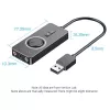 Vention USB 2.0 externe stereo-geluidsadapter met volumeregeling 0,15 M zwart ABS
