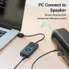 Vention USB 2.0 externe stereo-geluidsadapter met volumeregeling 0,15 M zwart ABS