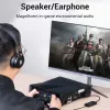 Vention USB 2.0 externe stereo-geluidsadapter met volumeregeling 0,15 M zwart ABS