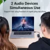 Vention USB 2.0 externe stereo-geluidsadapter met volumeregeling 0,15 M zwart ABS