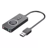 Vention USB 2.0 externe stereo-geluidsadapter met volumeregeling 0,15 M zwart ABS