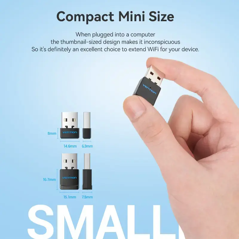 Vention KDSB0 USB-wifi-adapter, dual-band 2,4G/5G