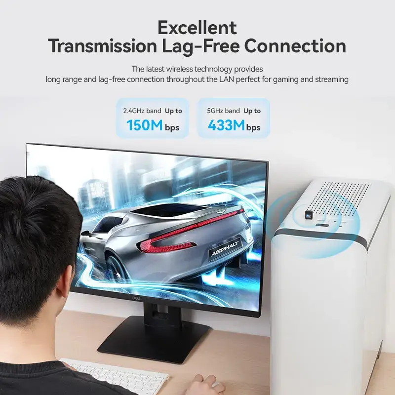 Vention KDSB0 USB-wifi-adapter, dual-band 2,4G/5G