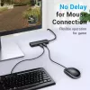 USB 2.0 hub Vention 3-poorts met 100M Ethernet adapter, USB 2.0 host, 4 poorten, zwart