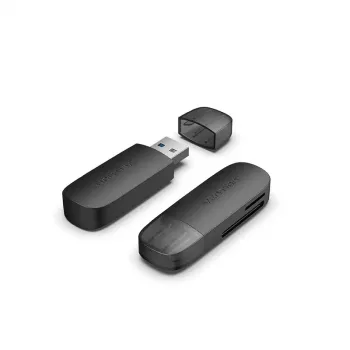 Vention 2-in-1 USB 3.2 Gen 1 (USB 3.0) kaartlezer — SD & MicroSD, zwart, compact