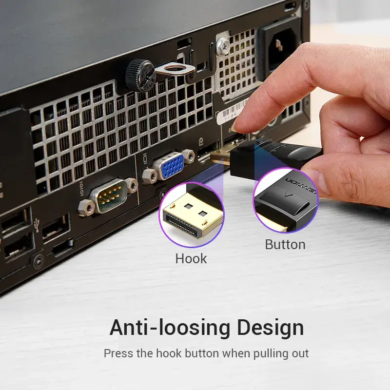 Vention DP-naar-HDMI-kabel 1,5 m zwart DisplayPort HDMI 1,5 m