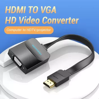 Vention platte HDMI-naar-VGA-converter 0,15 m zwart VGA D-Sub HDMI Type A