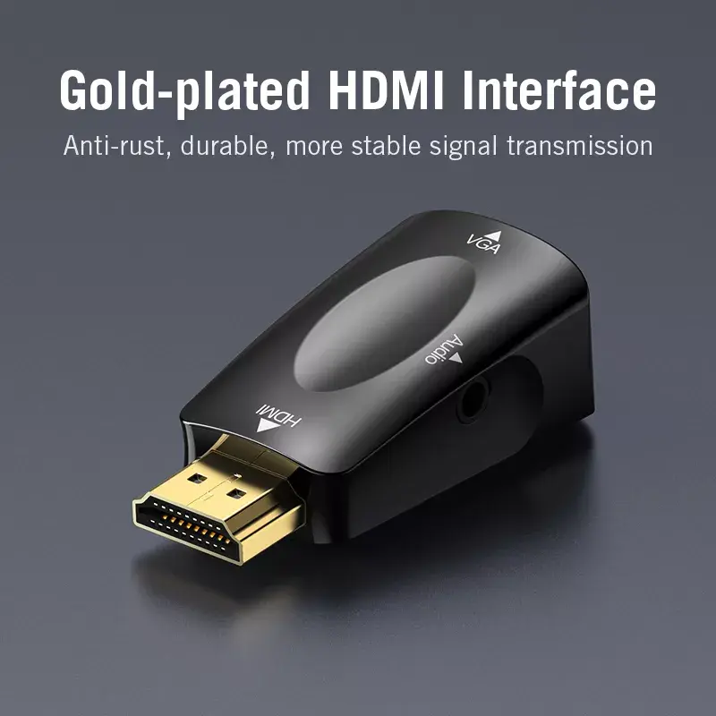Vention AIDB0 HDMI-naar-VGA-converter, 3,5 mm audioaansluiting