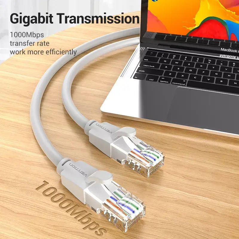 Netwerkkabel Vention Cat.6 UTP-patchkabel RJ-45 5M grijs