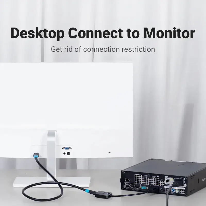 VGA naar HDMI-converter Vention 0,15 m zwart VGA HDMI micro-USB audio