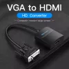 VGA naar HDMI-converter Vention 0,15 m zwart VGA HDMI micro-USB audio