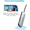 Dockingstation Vention USB-C naar HDMI USB 3.0x3 SD TF PD 100W grijs