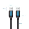 Vention COJBH USB 2.0-kabel, USB-A male naar USB-A male, 2 m, 2 A, zwart