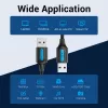 Vention COJBH USB 2.0-kabel, USB-A male naar USB-A male, 2 m, 2 A, zwart