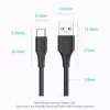 Vention USB 2.0 A-stekker naar C-stekker 3A kabel 0,25 m zwart