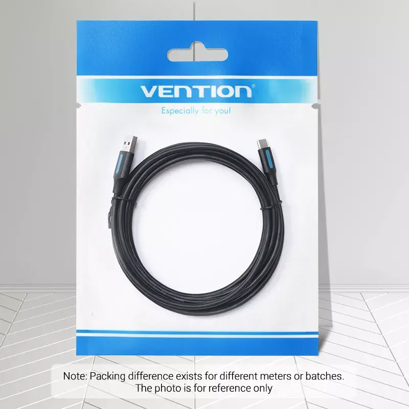 Vention USB 2.0 A-stekker naar C-stekker 3A kabel 0,5 m zwart