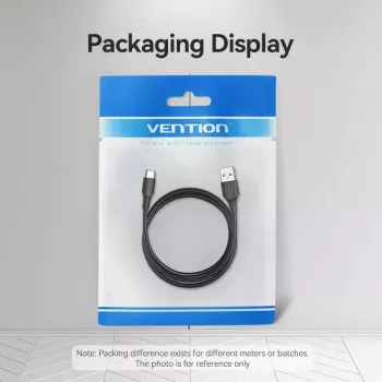 Vention USB 2.0 A male naar C male 3A-kabel 0.5M zwart