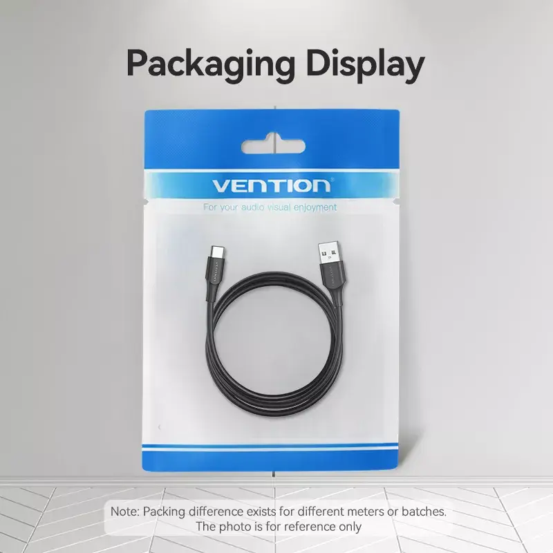 Vention USB 2.0 A male naar C male 3A-kabel 0.5M zwart