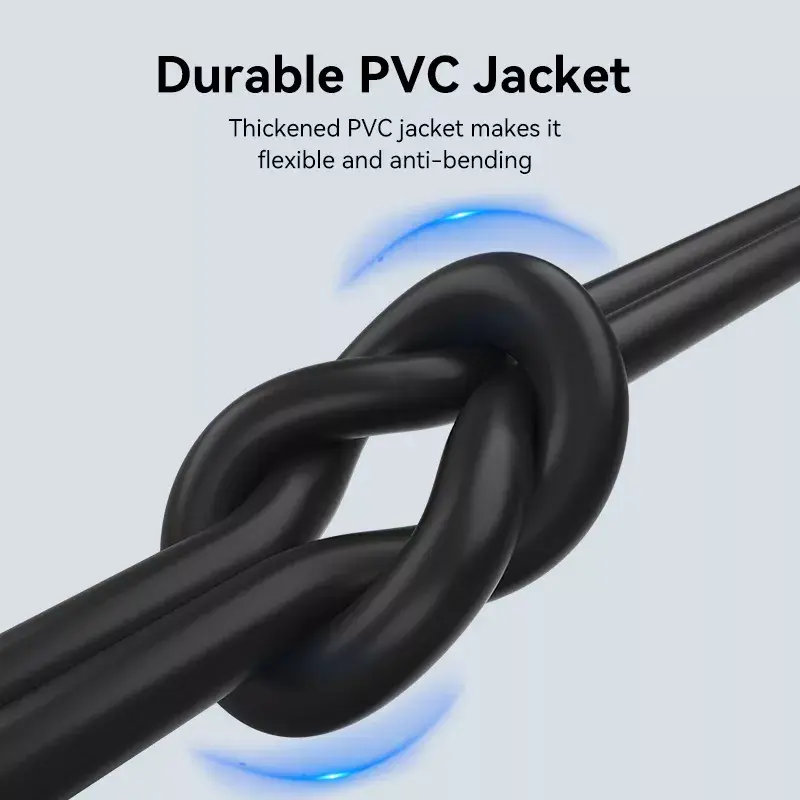 Vention USB 2.0 A male naar C male 3A-kabel 0.5M zwart