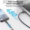 Vention USB 2.0 A-stekker naar Micro-B-stekker 2A kabel 1,5 m zwart