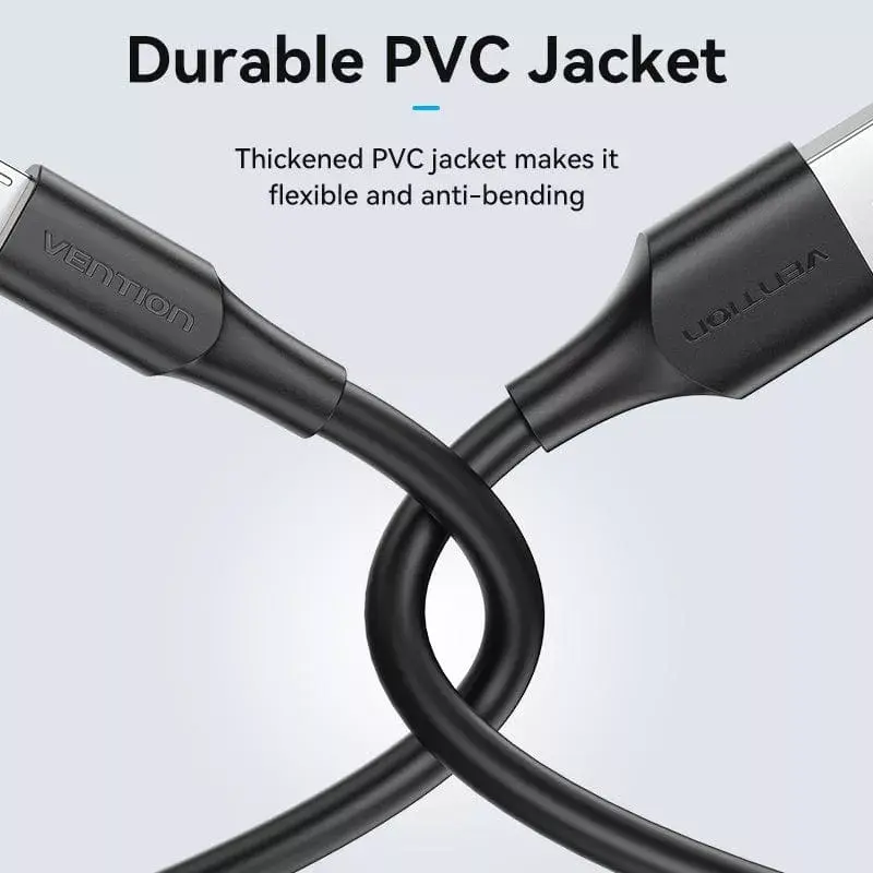 Vention USB 2.0 A-stekker naar Micro-B-stekker 2A kabel 1,5 m zwart