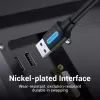 Vention CONBD USB 3.0-kabel, USB-A male naar USB-A male, 0,5 m, PVC, zwart